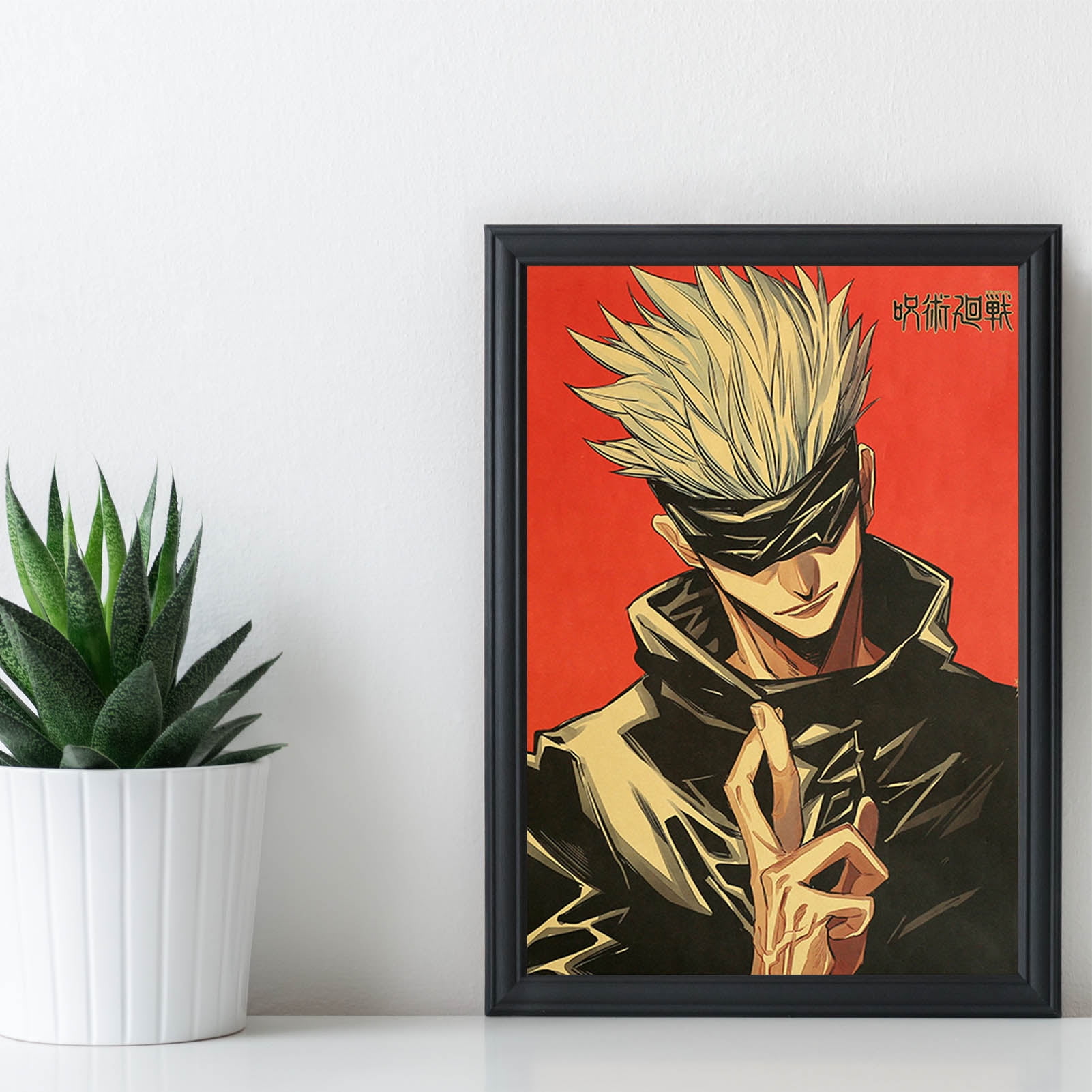 Anime Jjk Poster Manga Cover Wall Art Canvas Print Cartoon Posters for  Bedroom Living Room Wall Decor (8x12inch-Unframed,D)