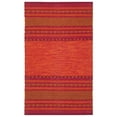 thumbnail image 6 of SAFAVIEH Montauk Ben Striped Soft Braided Cotton Runner Rug, Orange/Red, 2'6" x 12', 6 of 8