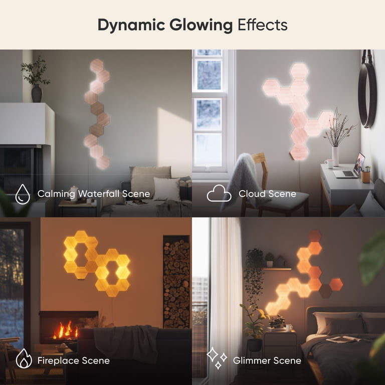 NANOLEAF, Nanoleaf Elements Wood Look Hexagons Smarter Kit