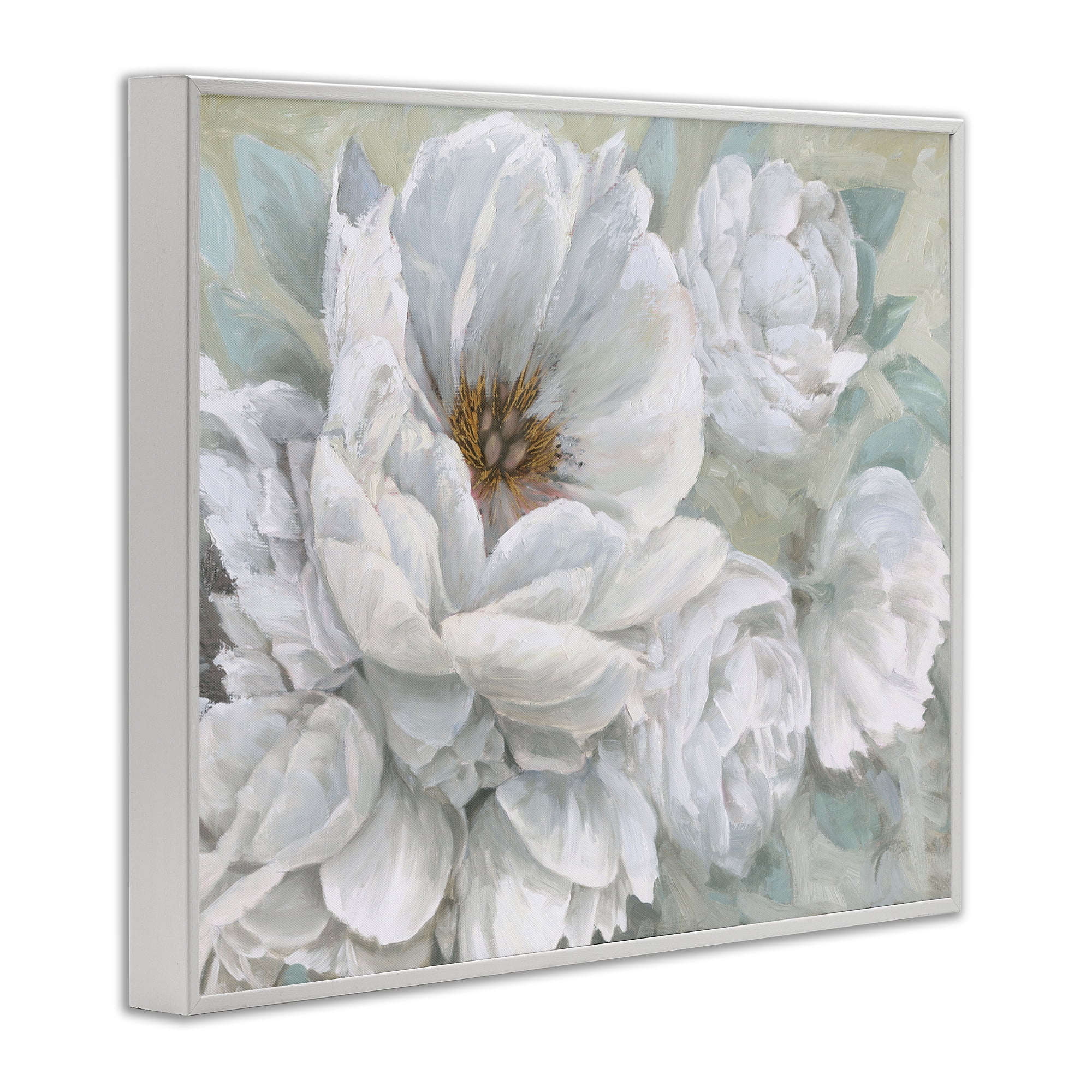Stupell Industries White Beauty Bouquet Botanical & Floral Painting White Framed Art Print Wall Art, 20 x 16