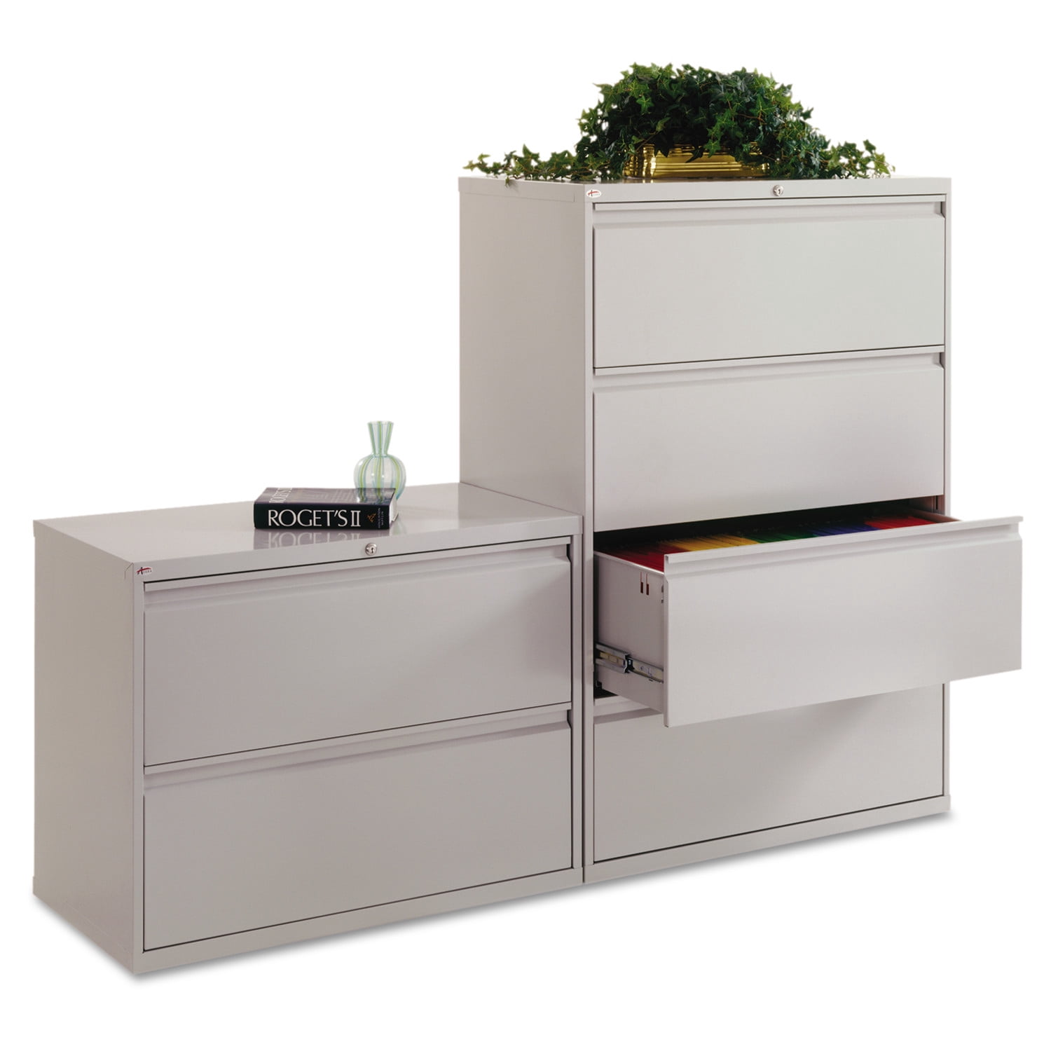 Alera 4 Drawers Lateral Lockable Filing Cabinet, Gray