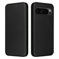 thumbnail image 2 of Case with Card Holder Compatible with Google Pixel 9 / 9 Pro Wallet Case, Carbon Fiber PU Leather Magnetic Cover with Kickstand Card Slot Protective Shell Designed for Google Pixel 9 / 9 Pro, Black, 2 of 14