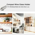 thumbnail image 5 of Under Cabinet Glass Holder Rack - Stemware Storage Hanger System for Bar Use with No-Drill Shelf Installation - Black, 5 of 7