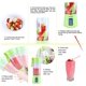 thumbnail image 1 of Licuadora de frutas portátil recargable con USB, mini licuadora para batidos, jugos de frutas, batidos, 380 ml, seis cuchillas 3D para una excelente mezcla (verde) LingWen 8390614156555, 1 of 1