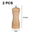 thumbnail image 2 of Molinillos de sal y pimienta, molinillos de sal y pimienta de madera de roble, rotor de cerámica, 2 of 5