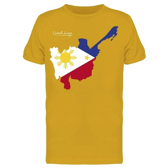Central Luzon Map Philippines T-Shirt Men -Image by Shutterstock, Male Medium