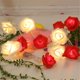 thumbnail image 1 of Guirnalda de luces decorativas de San Valentín, 20 luces LED rosas a pilas para bodas, fiestas de amigos, San Valentín, decoración romántica para interiores y exteriores., 1 of 2
