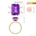 thumbnail image 5 of ANGARA Natural 6.5 Ct. Amethyst Solitaire Ring in 14K Rose Gold for Women (Ring Size: 4), 5 of 9