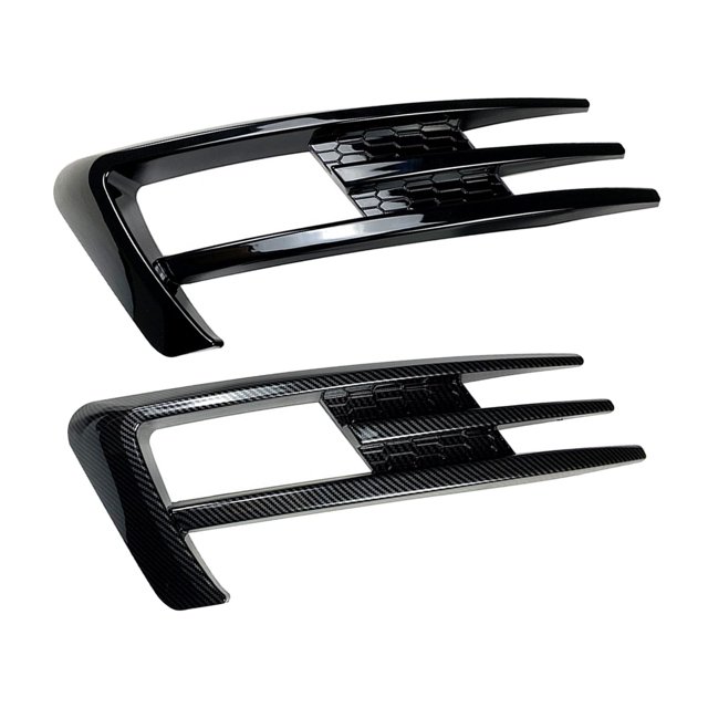 2 uds., cubierta de luz antiniebla, accesorios de modificación frontal, reemplazo de estilo de coche, embellecedor de rejilla de parachoques para Negro Baoblaze Cubierta embellecedora de faros antiniebla