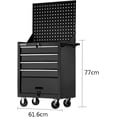 thumbnail image 2 of Tool Organizer Box/Toolbox Tool Chest Heavy Duty Cart Steel Rolling Tool Box 5 Drawer Cart, Professional Tool Chest with Lockable Drawers and Back Panel, Black Tools Storage Boxes, 2 of 5