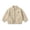 Brown, variant on Kids Solid Polar Fleece Zip Front Jackets Stand Collar Bear Embroidery Casual Warm Outerwear for Girls Boys