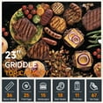 thumbnail image 6 of SKOK 23'' 3-Burner Portable Flat Top Gas Griddle with Hood, 45,000 BTU Outdoor Propane Griddle Station, 326 Sq. In. Cooking Surface & Side Shelves for BBQ, Camping, Tailgating, Silver, 6 of 7