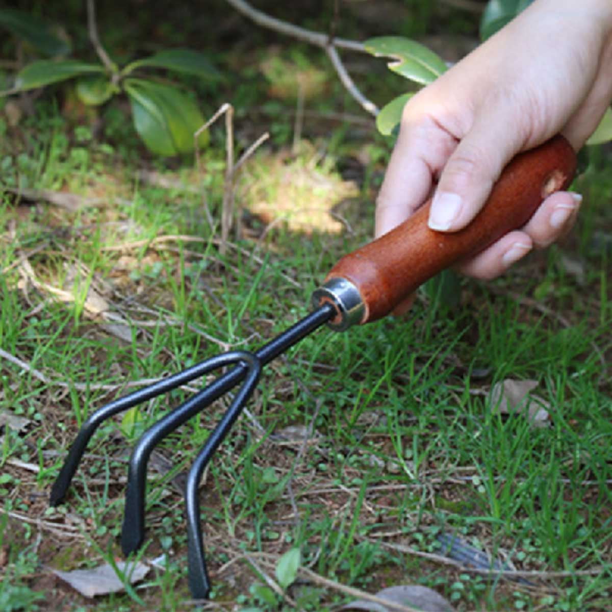 4-Piece Small Hand Cultivator Set for Weeding, Soil Turning, Gardening Tools for Plant Care and Yard Maintenance