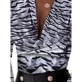 thumbnail image 4 of Cilcicy Women Long Sleeve V-neck Leopard Print Sexy Blouse Top, 4 of 4
