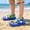 Blue, variant on Girls Sandals Casual Summer Cartoon Sharks Soft Sole Flat Bottom Non- Shoes Kids Fashion Breathable Hook And Loop Cute Beach Footwear,18-24 Months