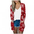 thumbnail image 2 of Aloohaidyvio Christmas Tops,Womens Christmas Casual Long Sleeve Pocket Cardigan Jacket Tops, 2 of 6