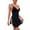 01-Black, variant on LWP Women's Lingerie Sexy Nightwear Spaghetti Strap Nightgown Babydoll Chemise