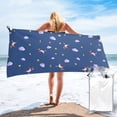 thumbnail image 2 of ZNDUO Bath Towel, Animal Pastel Print Pattern Oversized Quick Dry Bath Towel Beach Towel - 31.5"x63", 2 of 8