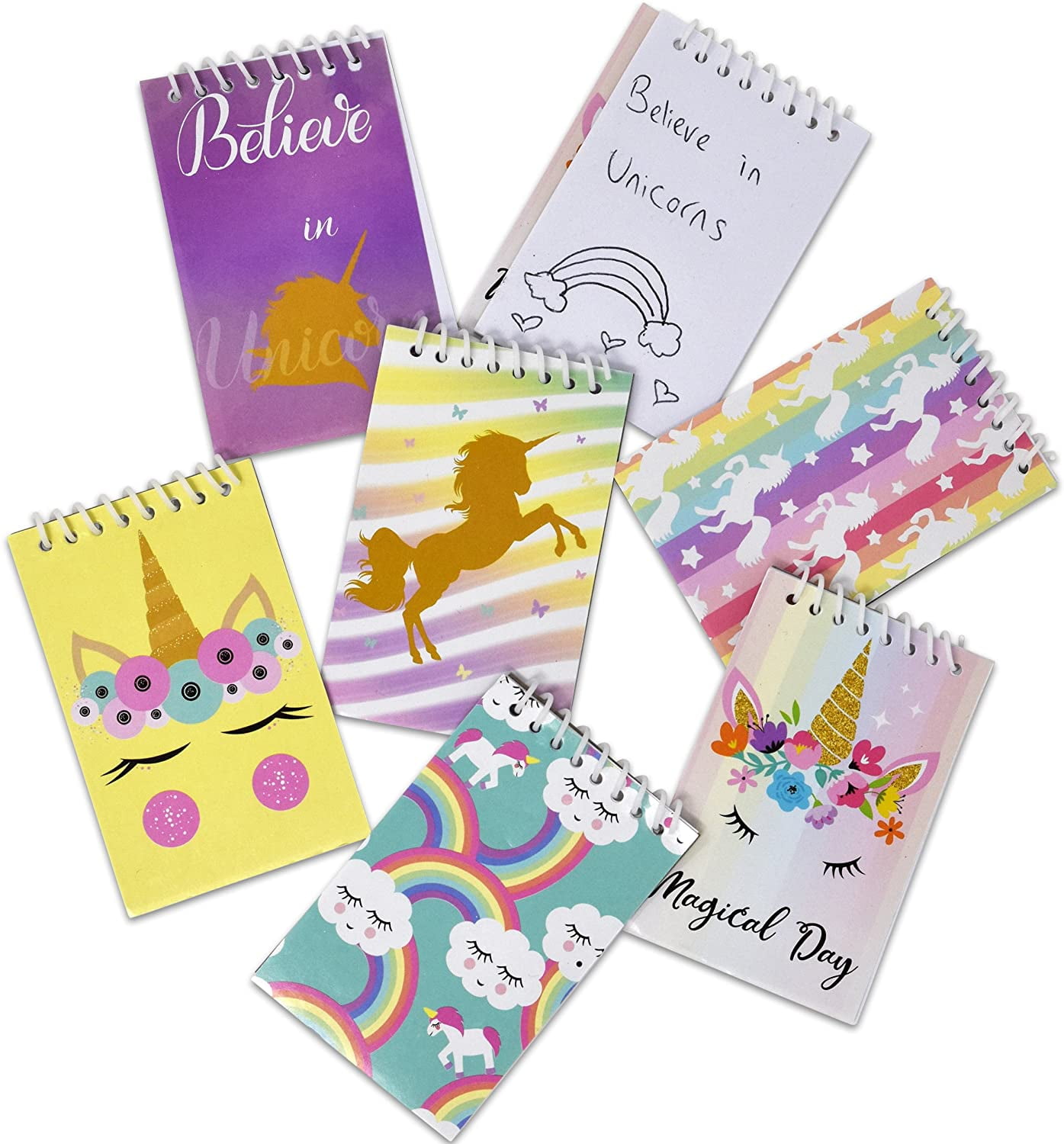 48 Mini Unicorn Notepad for Party Favors Bulk