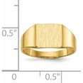 thumbnail image 5 of 14k Yellow Gold 8.5x7.0mm Closed Back Signet Ring - Ring Size 5.0, 5 of 8