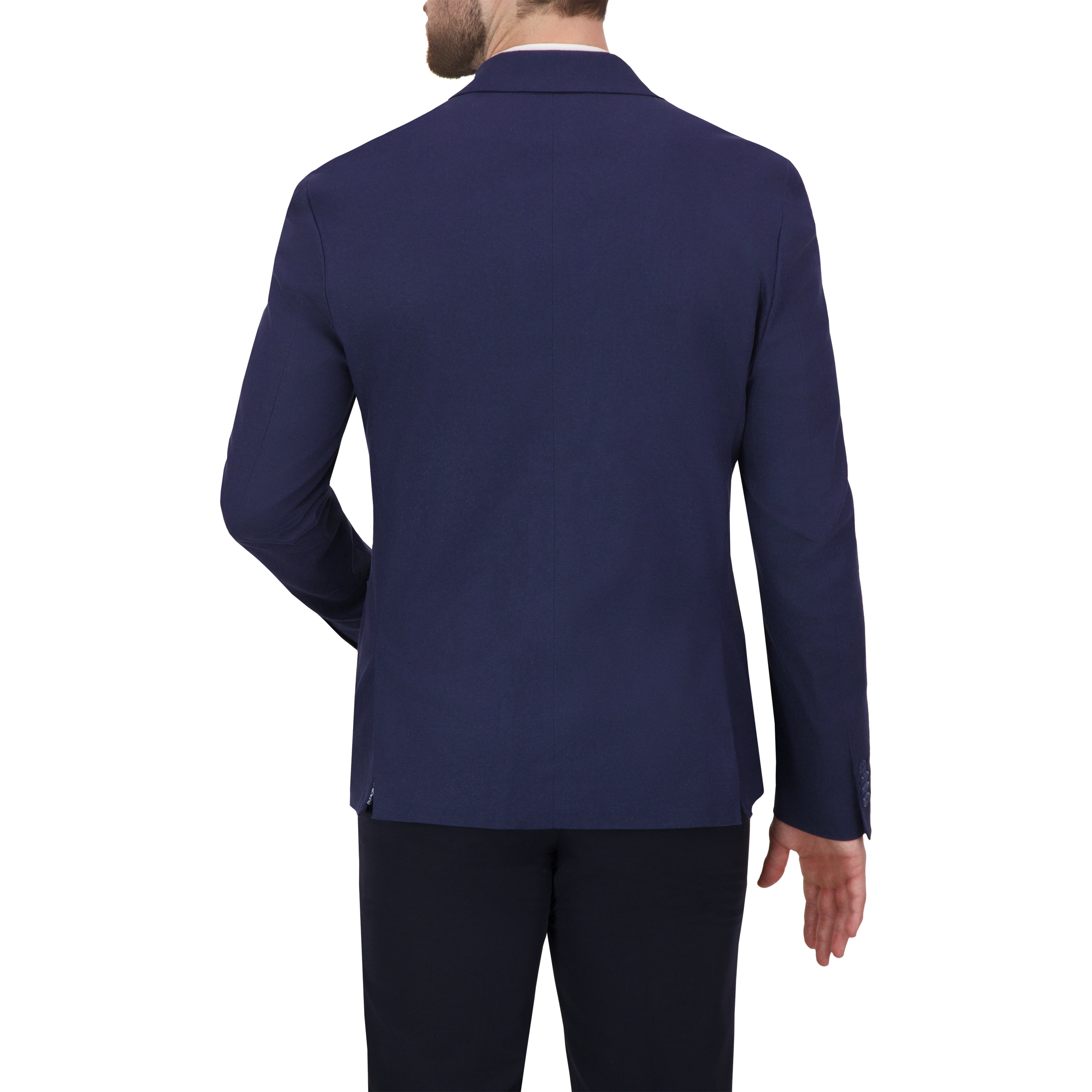 Report Collection Single Breast Full Lined Patch Pocket Linen Men's Jacket