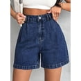 thumbnail image 2 of EMMIOL Women's High Waisted Wide Leg Denim Shorts Stretchy 2026 Summer Casual Jean Shorts with Pockets Trendy Loose Fit Y2K Streetwear, 2 of 9