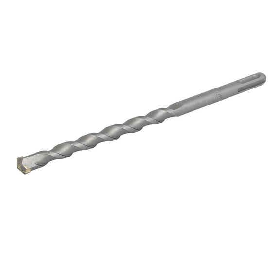 Unique Bargains 12mm Tip 200mm Length Chrome Steel Round PLUS Shank Masonry Hammer Drill Bit