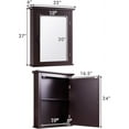 thumbnail image 2 of RONG-3 Bathroom Cabinet with Mirror, Mirrored Wall-Mounted Storage Medicine Cabinet w/Single Door & Adjustable Shelf , Multipurpose Wall Cabinet for Bathroom，Brown, 2 of 10
