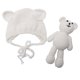 thumbnail image 1 of ECYC Gorro De Oso para Bebé Recién Nacido con Accesorios De Fotografía De Muñecas De Oso Blanco, 1 of 1