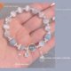 thumbnail image 4 of Moonlight Crystal Bracelet Opal Sea Blue Treasure Light Luxury Leaves Butterfly Elastic Bracelet Girls Women Jewelry Accessories, 4 of 4