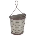 thumbnail image 1 of Hobby Lobby Galvanized Metal Slotted Vented Tin Olive Bucket Wall Pocket With Hanger Works For Plants, 1 of 3