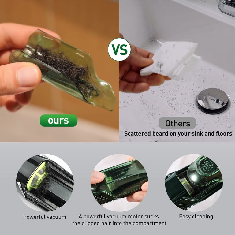 Nogroa Vacuum Beard Trimmer, Cordless Electric Shaver photo 7