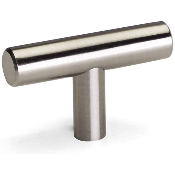 25Pack Kitchen Cabinet Knobs and Pulls Brushed Stainless Steel Single Hole Cabinet Hardware 50mm/2in Overall Length