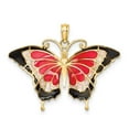 thumbnail image 6 of Auriga Fine Jewelry 10K Yellow Gold Enameled Butterfly Pendant for Women (L-24 mm, W-31 mm), 6 of 6