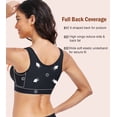 thumbnail image 3 of Exerin Compression Bra for Women's Front Closure Bras with Adjustable Straps Wirefree, 3 of 7