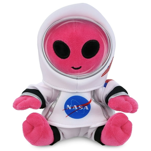 DolliBu Pink Alien Astronaut Plush Toy - Super Soft Space Creature Astronaut Stuffed Toy with Space Helmet and NASA Astronaut Suit, Spaceman Doll Decor for Girls and Boys - 6 Inch
