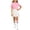 Pink#back to school outfit#19, variant on oelaio Girls Tennis Golf Outfits 3 Piece Skirt Sets Short Sleeve Polos Shirts Pleated Skirt with Socks Summer Activewear Set Purple 3-4 Years
