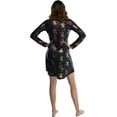 thumbnail image 2 of Harry Potter Juniors' Hogwarts Rainbow Hologram Raglan Long-Sleeve Nightgown Pajama Sleepwear Lounge, 2 of 4