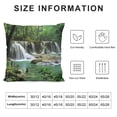 thumbnail image 5 of BCIIG Waterfall Forest People Graphic Decorative Cushion Throw Pillow Cover for Home Couch Living Room Sofa Short Plush Zipper Closure Home Furnishing 18x18in, 5 of 5