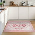 thumbnail image 5 of Wondo 2x3 Entryway Area Rug, Washable Area Rug, Rugs for Bedroom, Kitchen Rugs, Vintage Boho Carpet, Soft Non-Slip, Low Pile Area Rug, Pink, 5 of 8