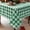 Blackish Green White, variant on Waterproof Plaid Tablecloth Fabric - Round 70 Inch Classic Gingham Checker Table Cloth for Indoor/Outdoor Use - Buffalo Table Cover for Picnics, BBQs, and Parties