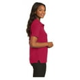 thumbnail image 3 of Port Authority Women's Short Sleeve Silk Touch Classic Polo Shirt Red 4X-Large, 3 of 4