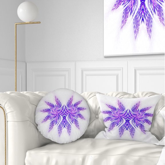 Designart 12" x 20" Purple Polyester Throw Pillow