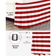 thumbnail image 3 of Red Stripes Wrap Around Bed Skirts for California King Bed 18" Drop, Bed Skirt with Adjustable Elastic Belt Dust Ruffle Bed Valance for Bedroom Hotel Luxury Simple Red White Texture Bed Frame Cover, 3 of 7