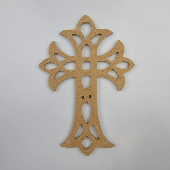 6"Gorgeous Decorative Wall Cross #56, Unfinished Wood Art Shape by Wooden Craft Cutouts