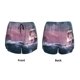 thumbnail image 3 of Balery Boat Lighthouse Storm Waves Pantalones cortos deportivos para mujer con forro y dos bolsillos, elásticos, para entrenamiento, gimnasio, yoga-X-Large, 3 of 7