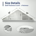 thumbnail image 2 of Bernkot Corner Shower Shelves 10" Polished 304 Stainless Steel Recessed Shelf for Bathroom, Grout in Shelf for Tiled Wall 2 Pack, 2 of 5