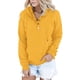 thumbnail image 1 of Sudadera de manga Larga Gibobby con capucha para mujer escote en V amarillo S, 1 of 5