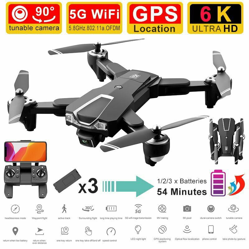 forest Envision boundary 5G 4K 6K GPS WiFi Drone x Pro with HD Camera FPV Selfie Foldable RC  Quadcopter - Walmart.com