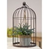 Wire Birdcage with Jute and Cement Plant Holder Large
